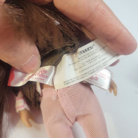 Our Generation 7-Inch Mini  Doll Pink Stripes & Faux Fur Vest Battat Collectible - Picture 7 of 10